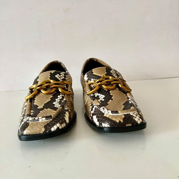 NEW Zara Animal Print 100% Leather Snakeskin Loafers, Size EU 37 - Picture 10 of 16
